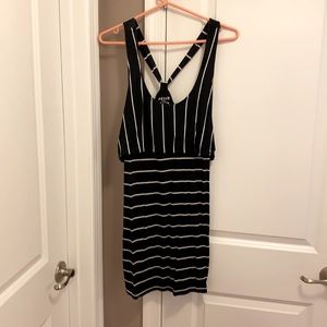 Black and white stripe dress